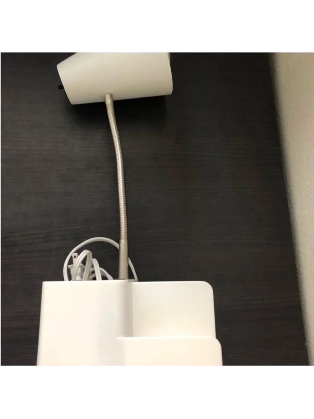 White Multi-Function Desk Lamp with Organizer and Phone Holder